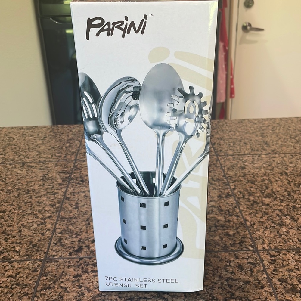 7pc stainless steel utensil set